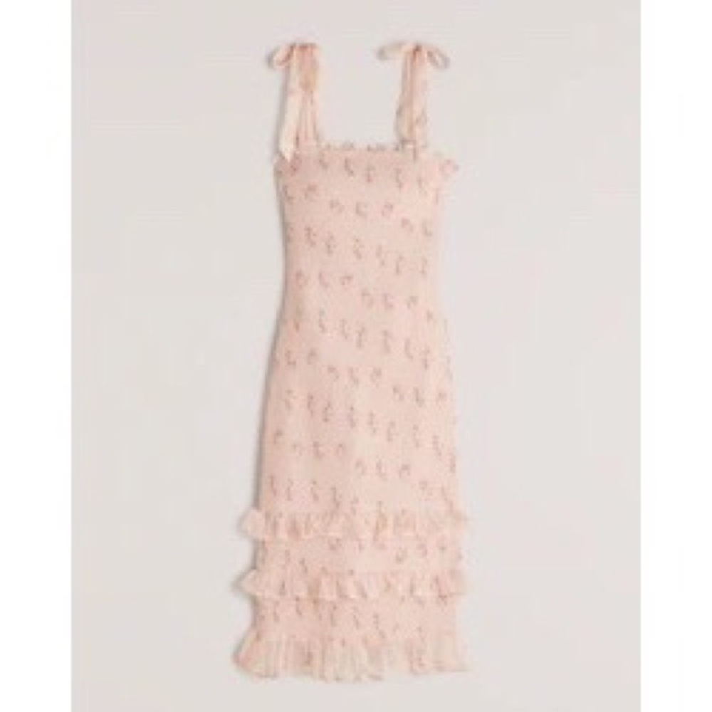 Size S Abercrombie tiered smocked midi dress